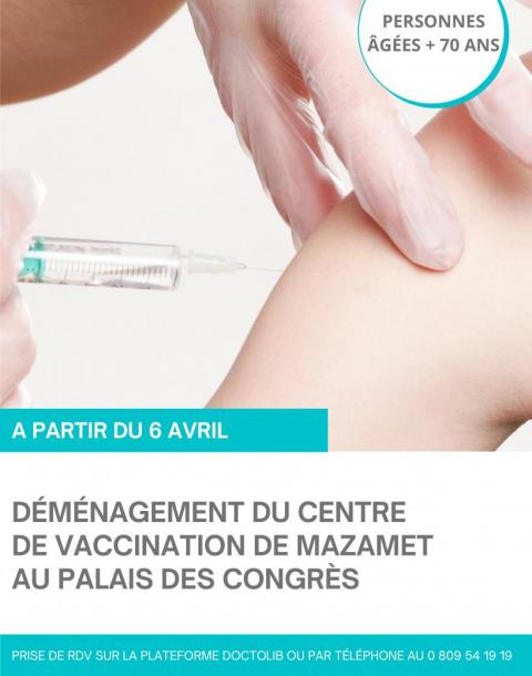 LE CENTRE DE VACCINATION DEMENAGE